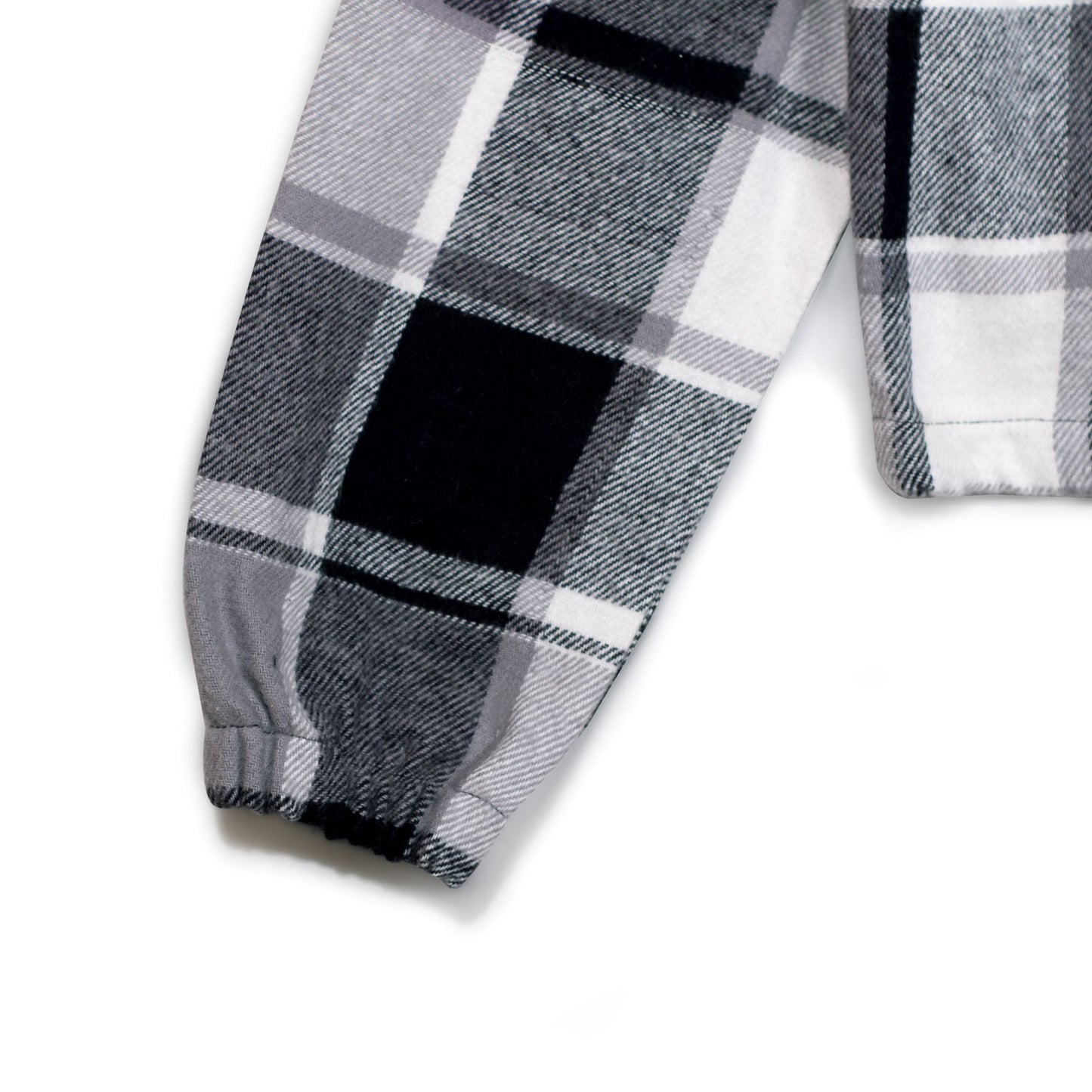 REGALIA EZwear Sherpa collar plaid top