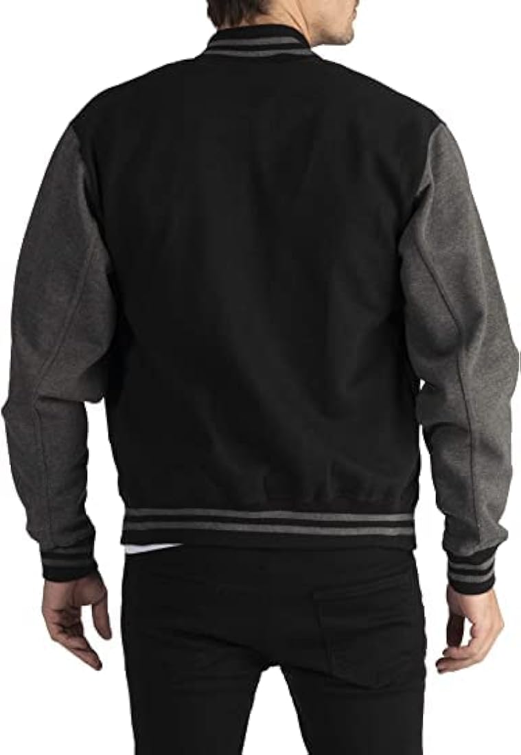 Varsity jacket/Baseball jacket- Black and charcoal
