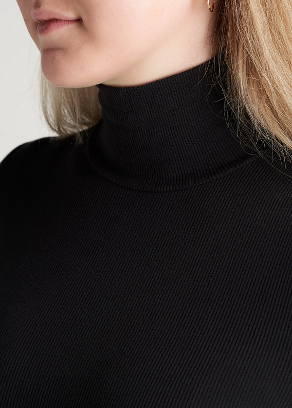 Unisex FITTED Long Sleeve Ribbed Turtleneck/Highneck