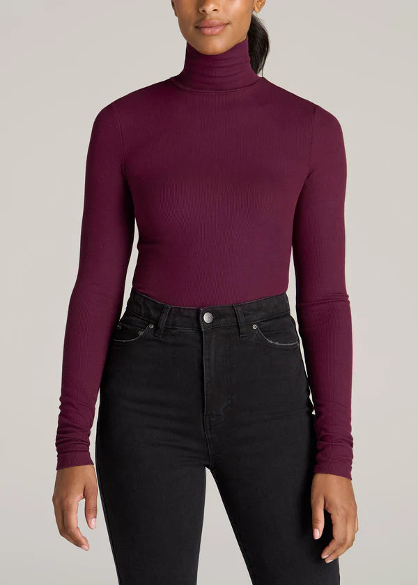 Unisex FITTED Long Sleeve Ribbed Turtleneck/Highneck