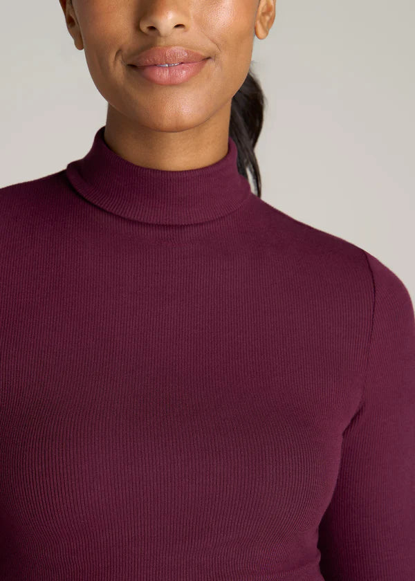 Unisex FITTED Long Sleeve Ribbed Turtleneck/Highneck