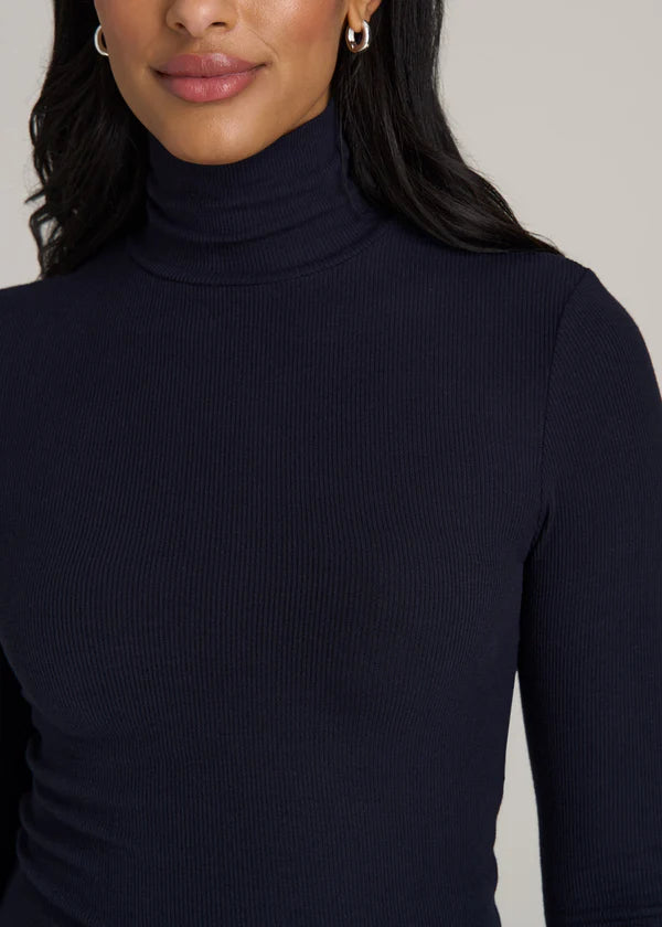 Unisex FITTED Long Sleeve Ribbed Turtleneck/Highneck