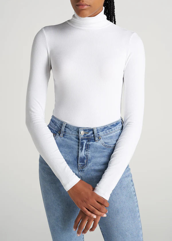 Unisex FITTED Long Sleeve Ribbed Turtleneck/Highneck