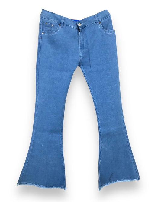 Women’s Bell Bottom Flare Jeans-OCEAN BLUE